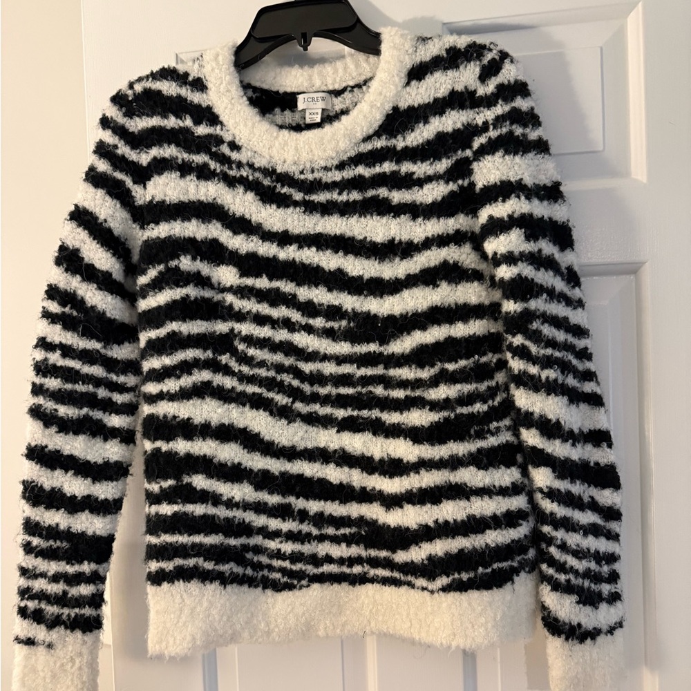 JCrew XXS Zebra knit sweater